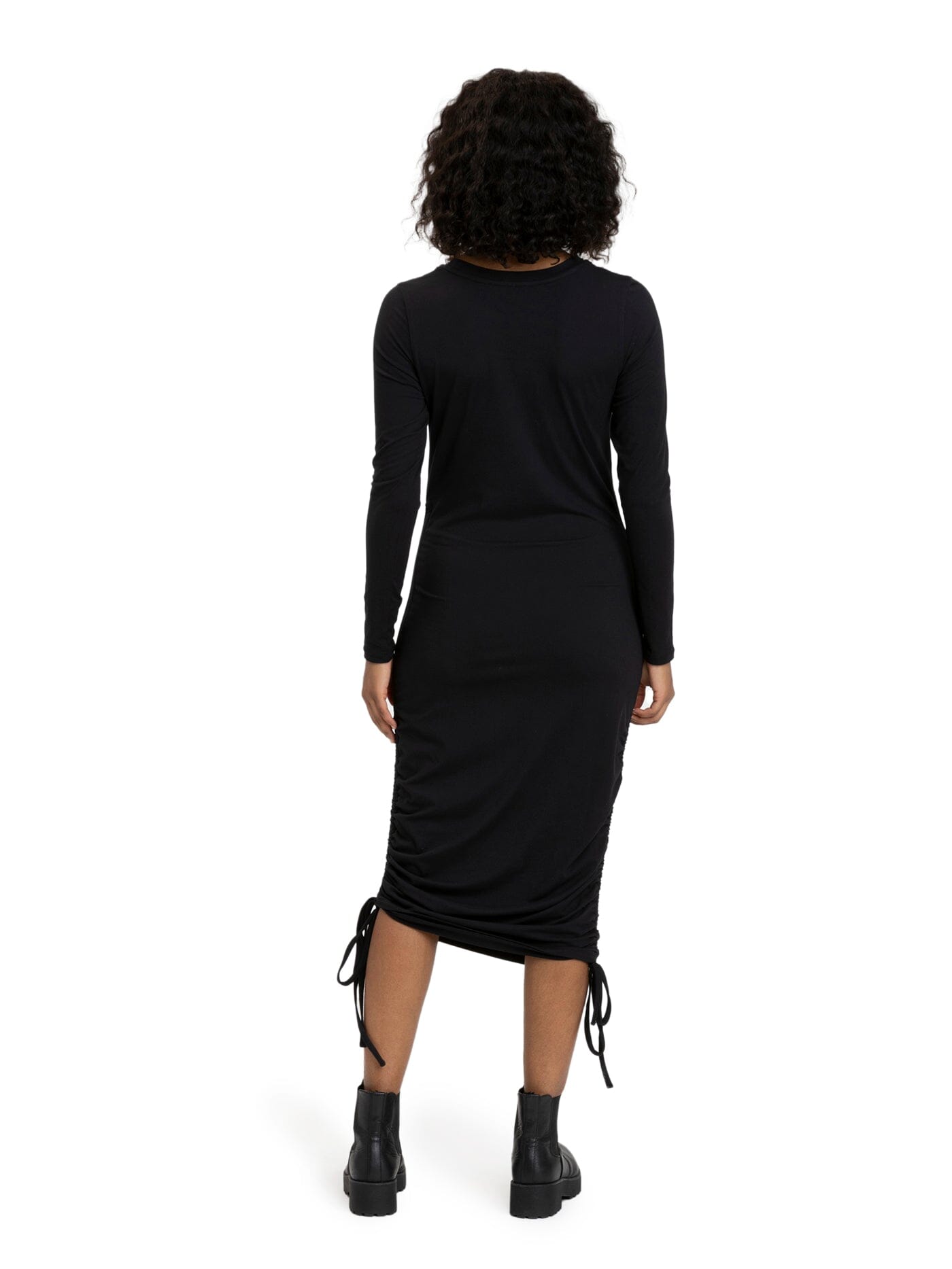 Thia Luxe Jersey Ruched Midi Dress