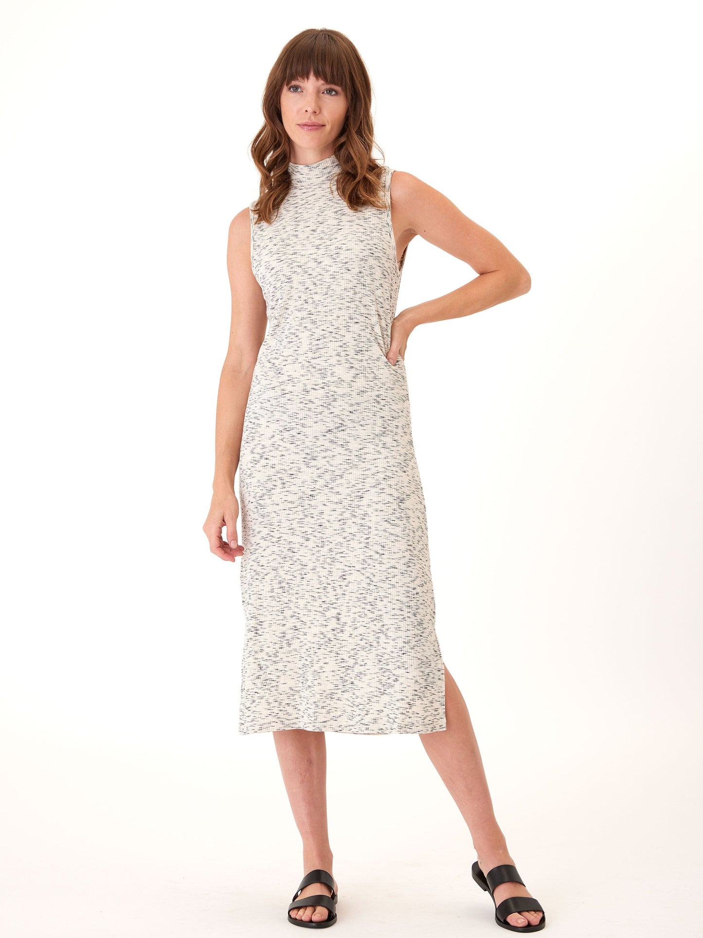 Umi Feather Rib Midi Dress