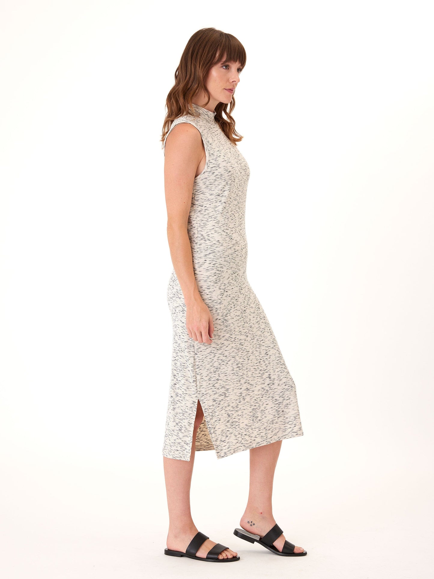 Umi Feather Rib Midi Dress
