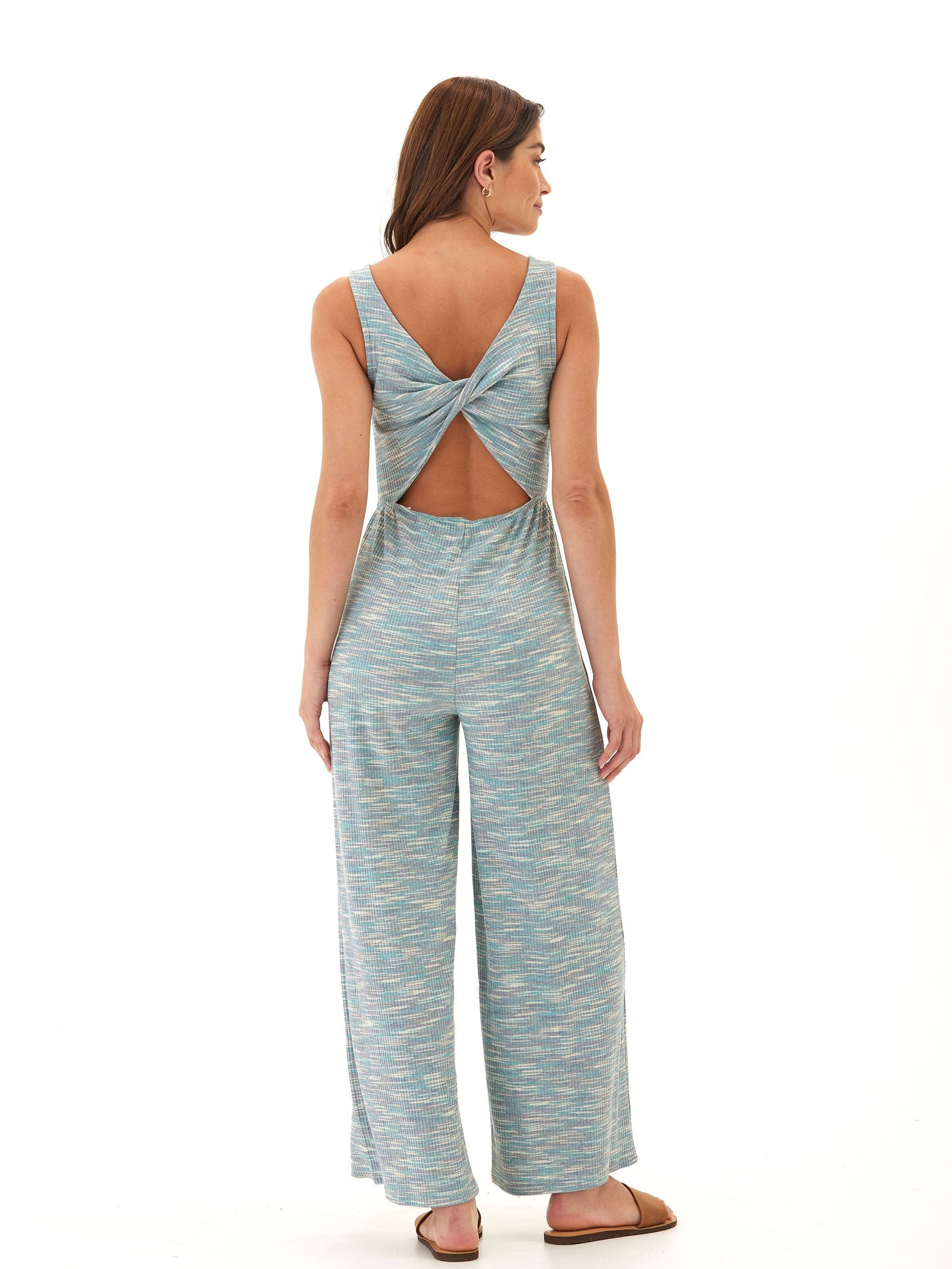 Ayesha Marble Rib Twist Jumpsuit