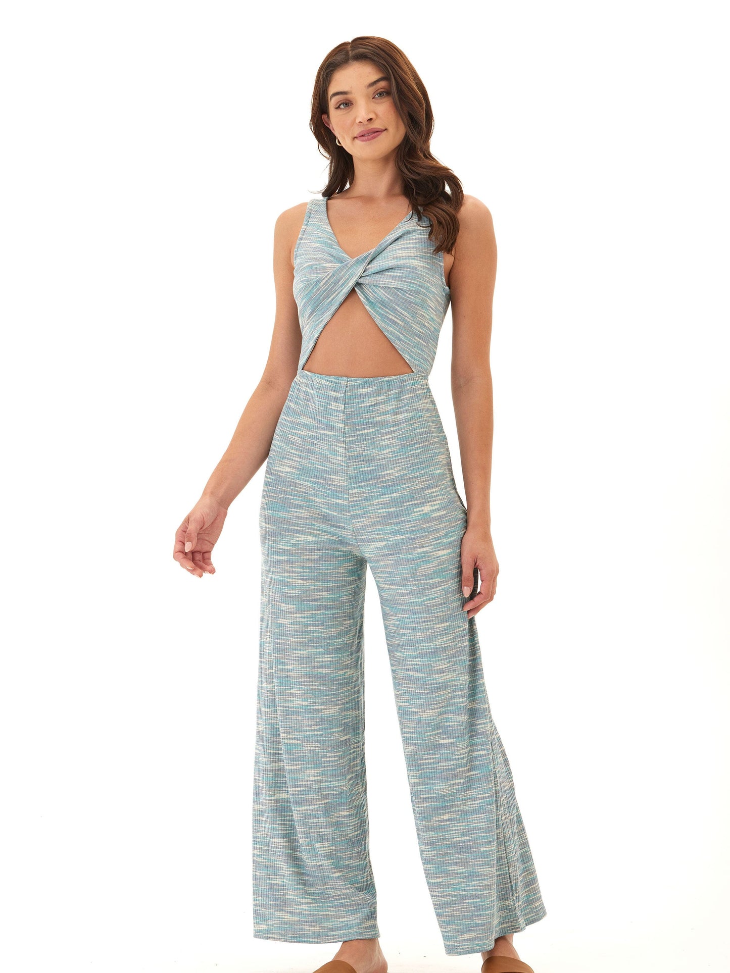 Ayesha Marble Rib Twist Jumpsuit
