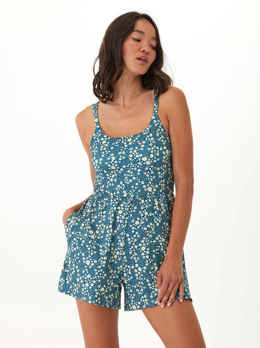 Tansie Micro Bloom Print Luxe Jersey Romper