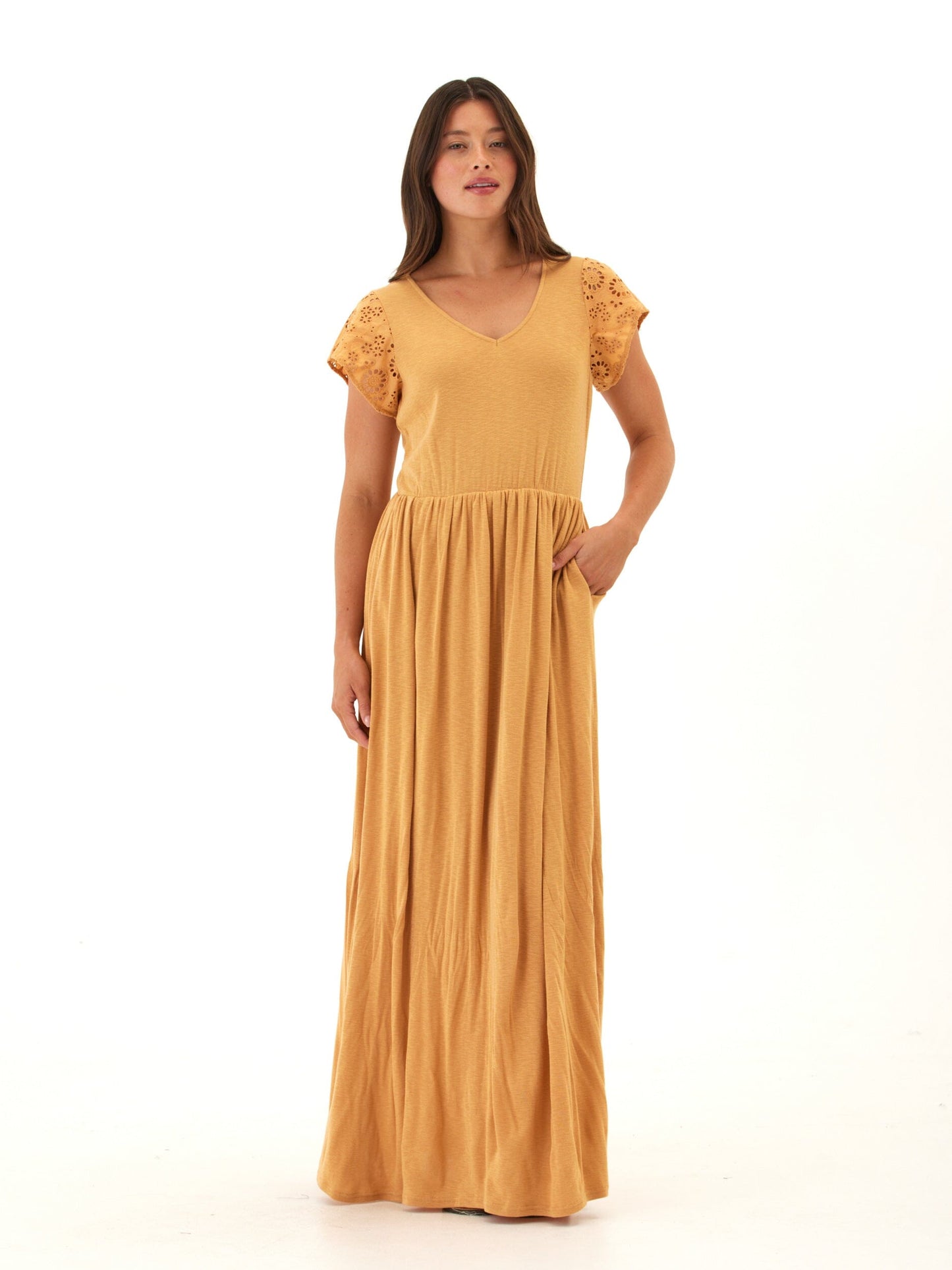 Alondra Textured Slub Jersey Dress