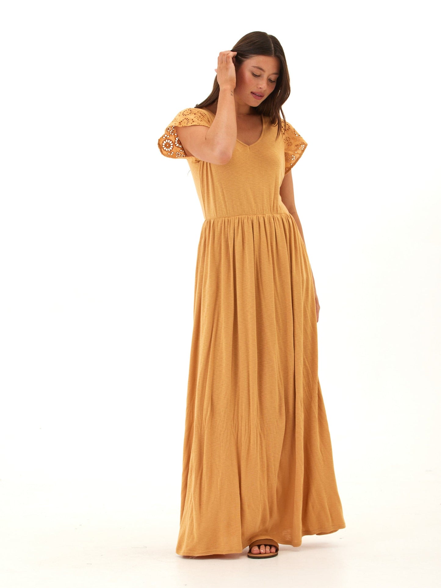 Alondra Textured Slub Jersey Dress