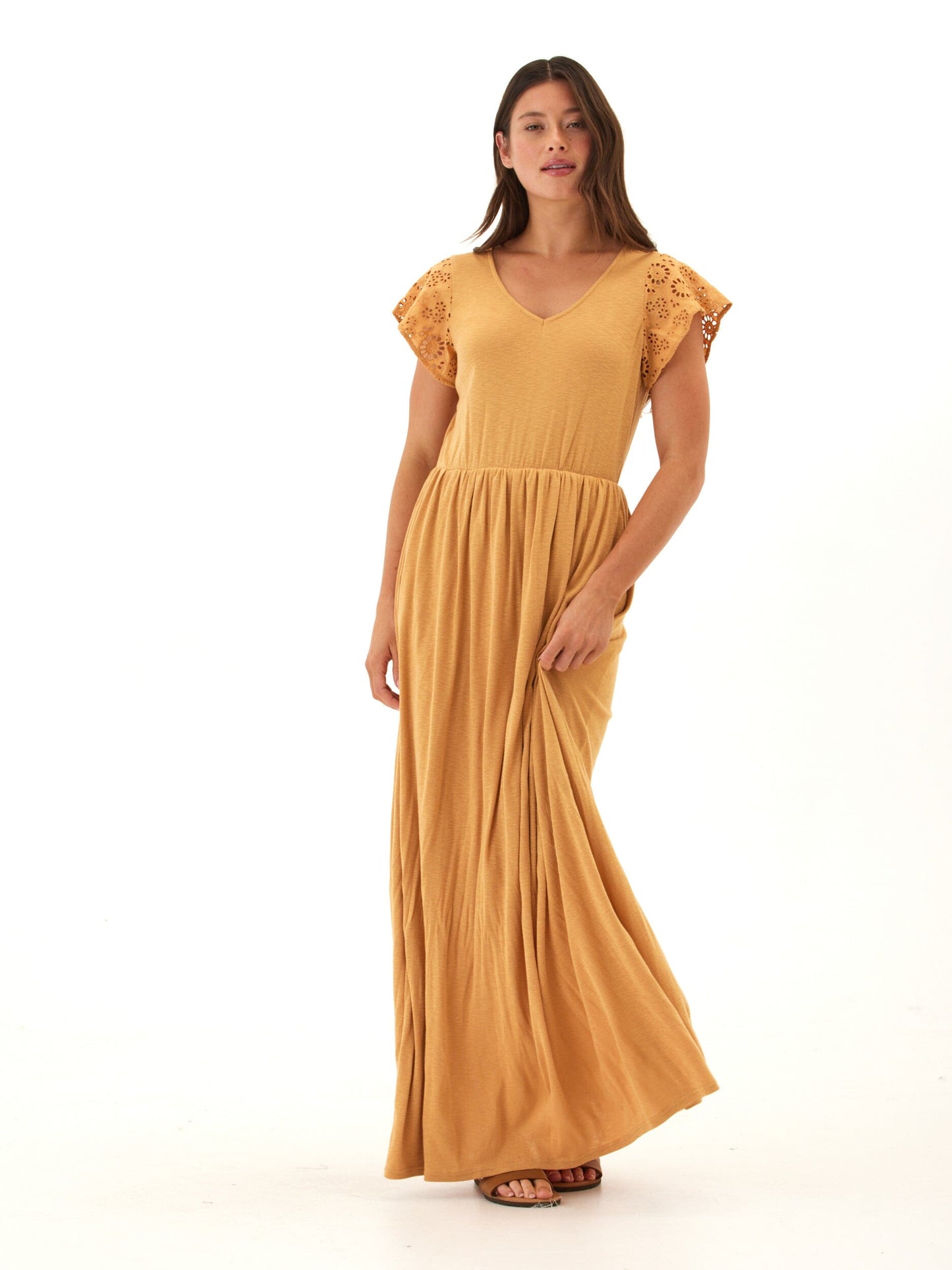 Alondra Textured Slub Jersey Dress