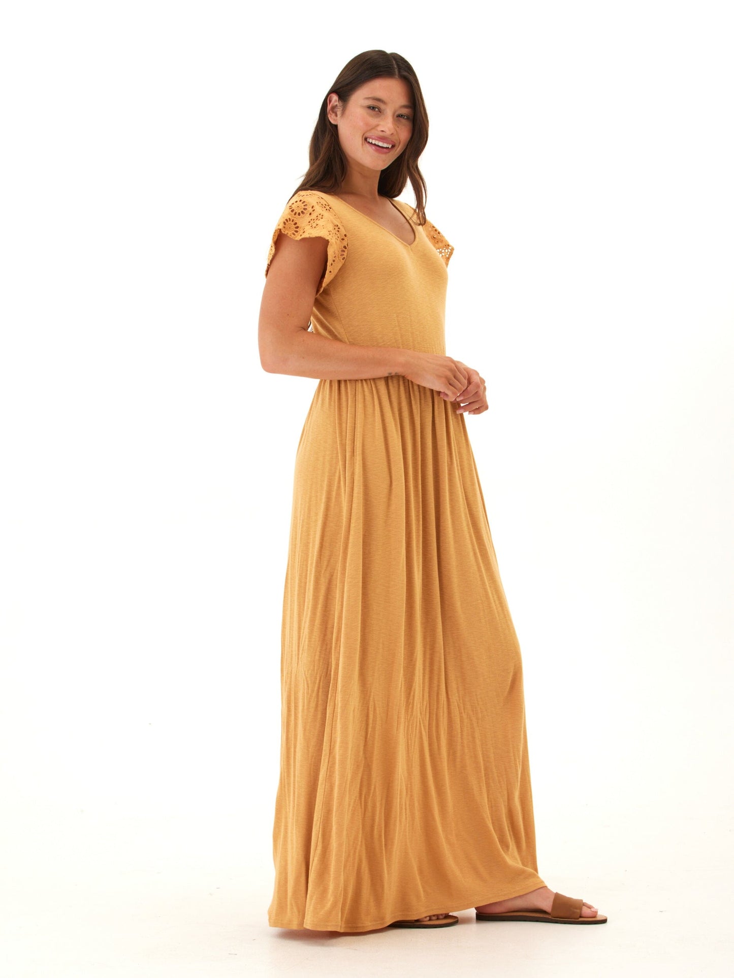 Alondra Textured Slub Jersey Dress
