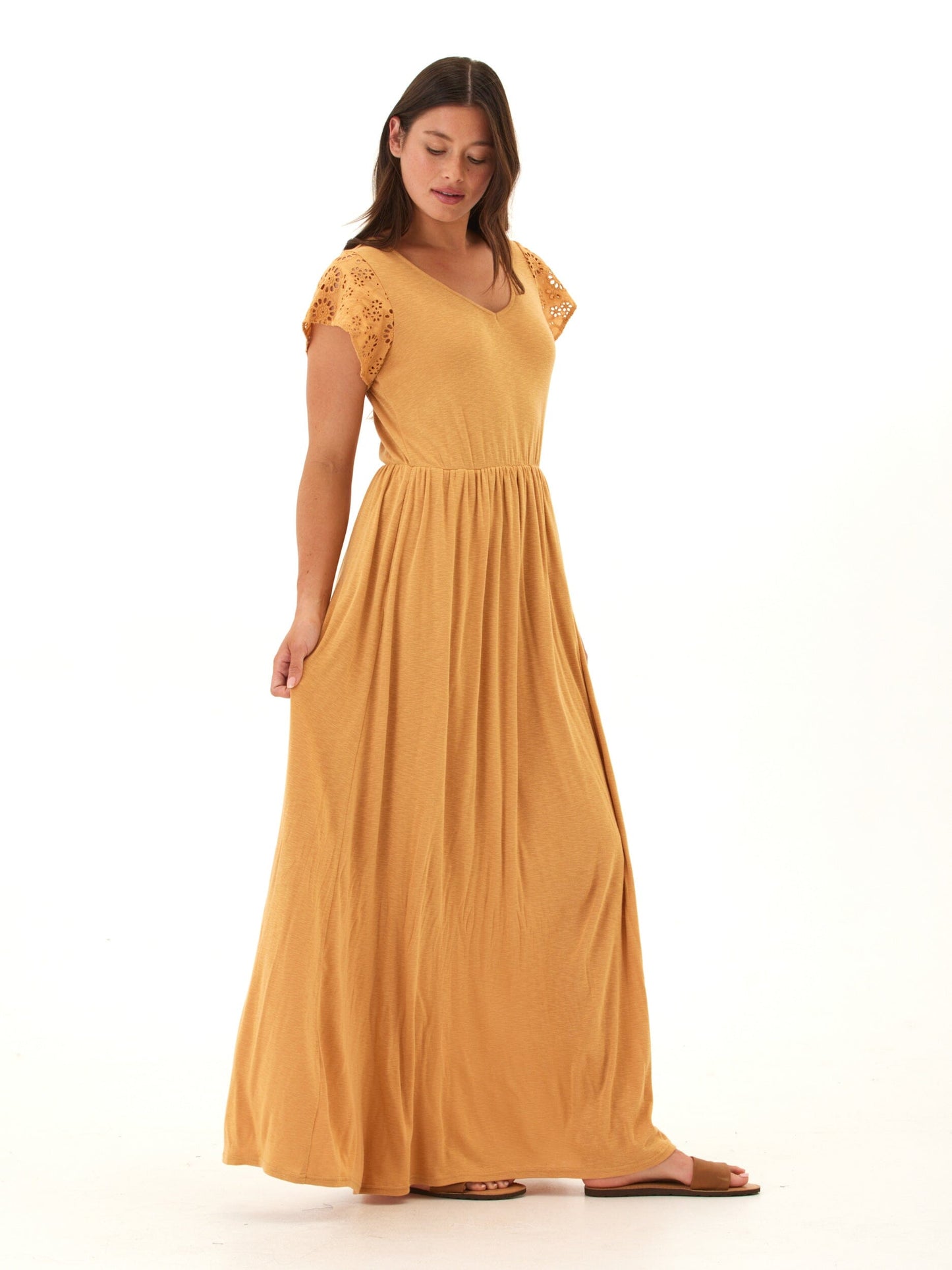 Alondra Textured Slub Jersey Dress