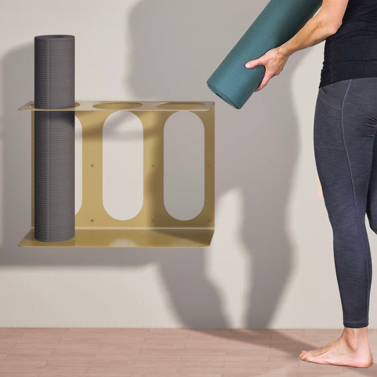Yoke Yoga Mat Wall Bracket | Holds 3 Mats/Rollers