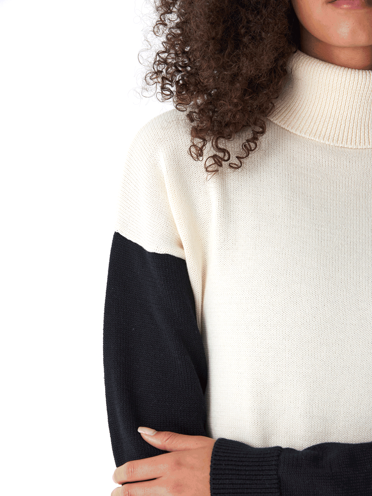 Avery Colorblock Turtleneck Sweater
