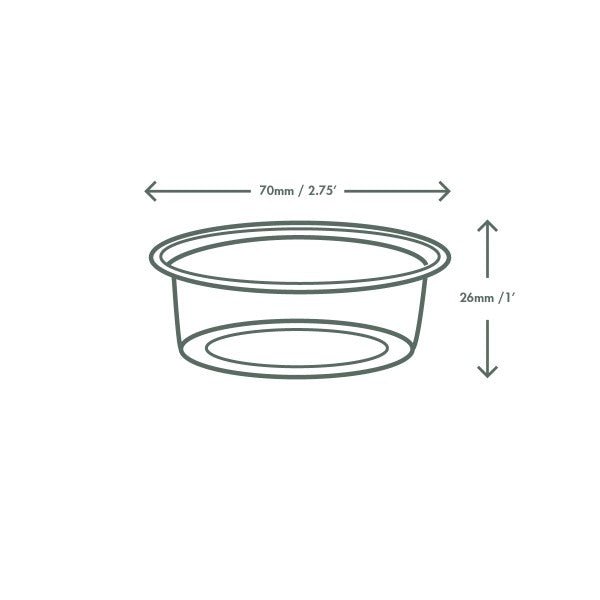 Vegware 2oz PLA Cold Portion Pot (QTY:2000)