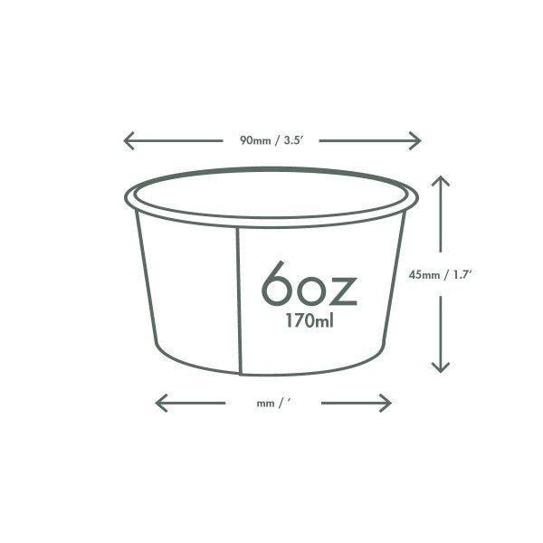 Vegware 6oz soup container, 90-Series (QTY:1000)