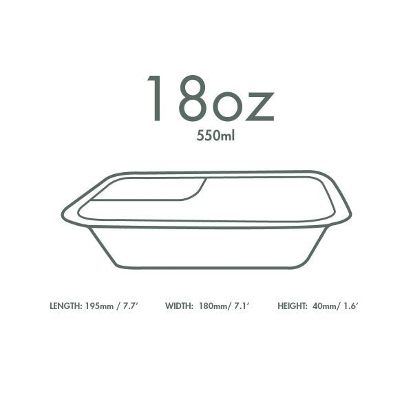 Vegware 18oz/550ml gourmet dipping base - fits lid 4 (QTY:600)