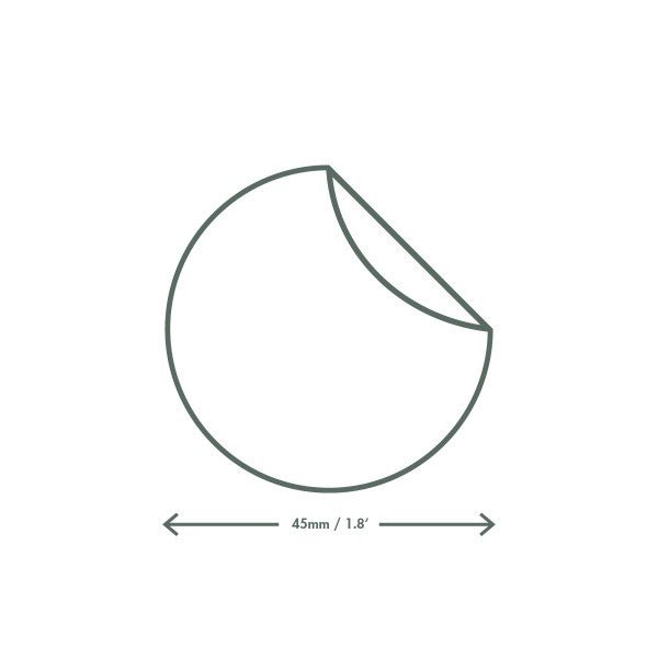 Vegware 1.7in round compostable sticker (QTY:1000)