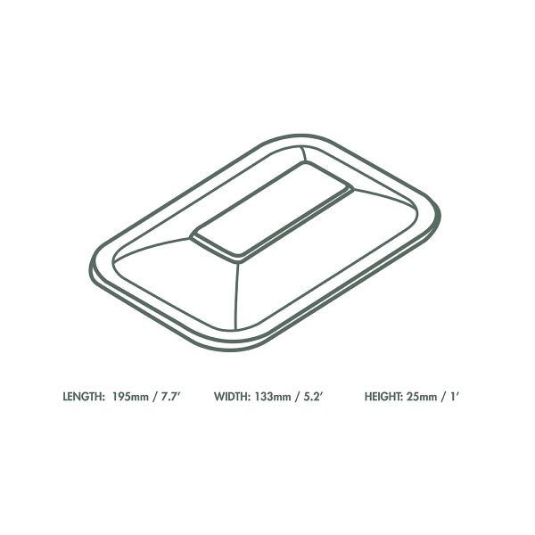 Vegware Gourmet Compostable Flat Lid, Fits V3 Bases (QTY:600)