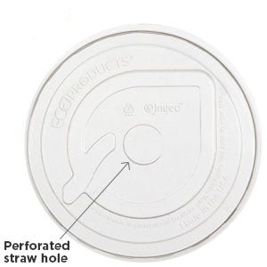 GreenStripe Renewable & Compostable Cold Cup Flat Lids, Fits 9 - 24oz Cold Cups (QTY:1000)