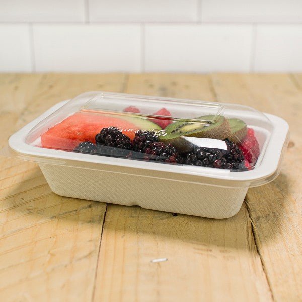 Vegware Gourmet Compostable Flat Lid, Fits V3 Bases (QTY:600)