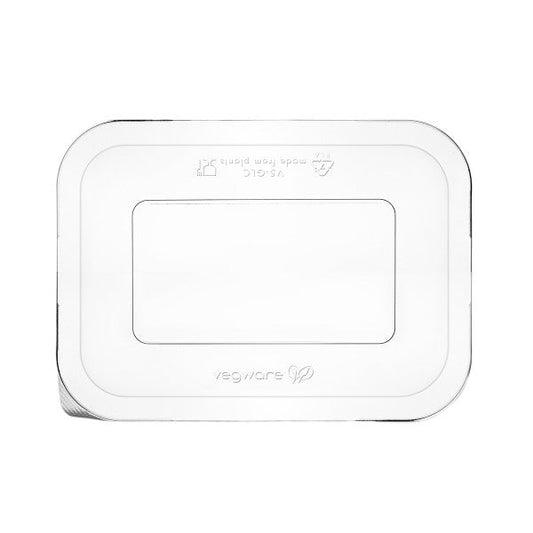 Vegware Gourmet Compostable Flat Lid, Fits V5 Bases (QTY:600)