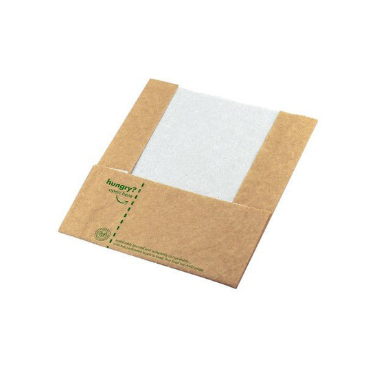 Vegware 8 x 2 x 9in Therma paper pouch (QTY:500)