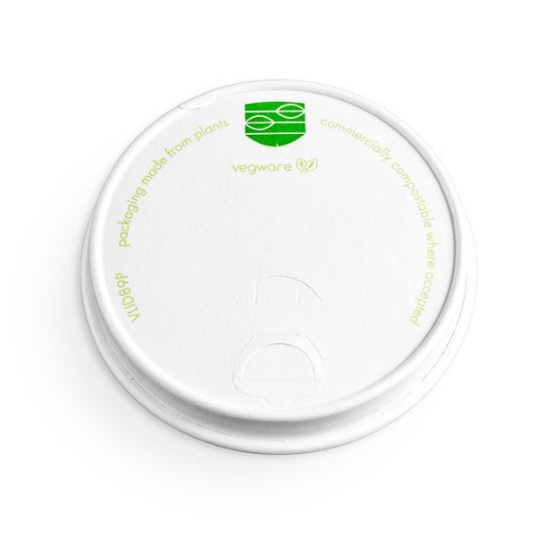 Vegware 89-Series PLA-lined paper lid with vents (QTY:1000)