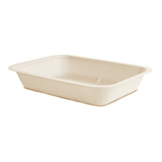 Vegware Nourish Gourmet 42oz Rectangle (V5), Natural Molded Fiber (QTY:600)