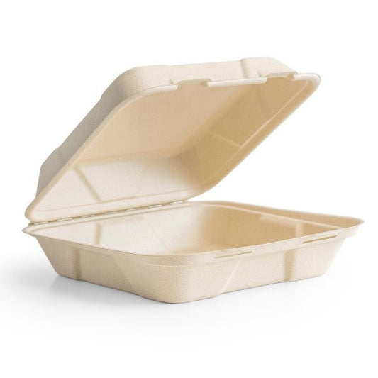 Vegware Nourish 9in Clamshell, Natural Molded Fiber (QTY:200)