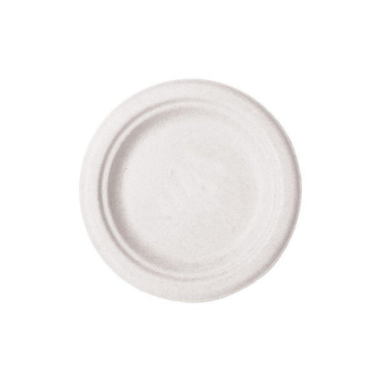 6in Circle Plates | White Molded Fiber Vegware (QTY: 1000)